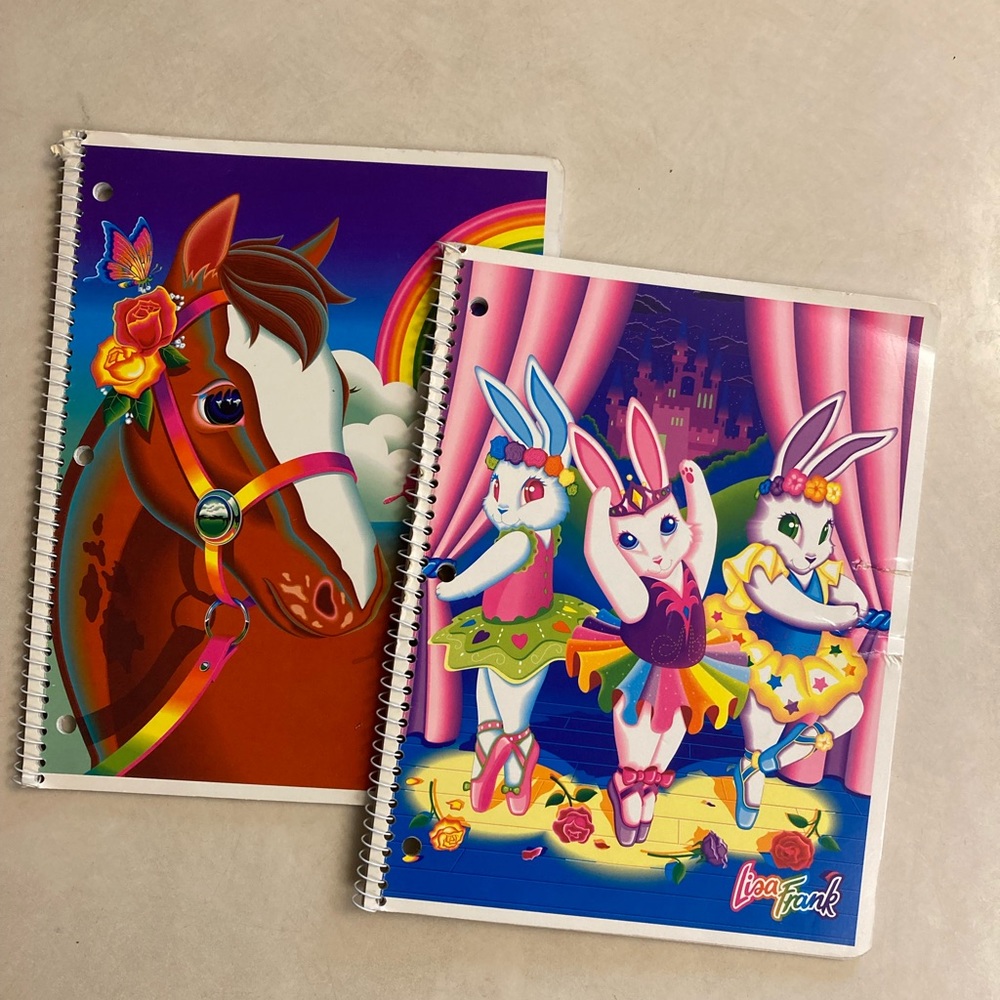 Vintage Lisa Frank Designer Spiral Notebooks